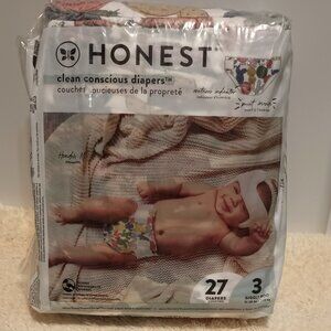 New Unused Honest Clean Conscious Diapers - Cactus Cuties - Size 3 /16 to 28 lbs